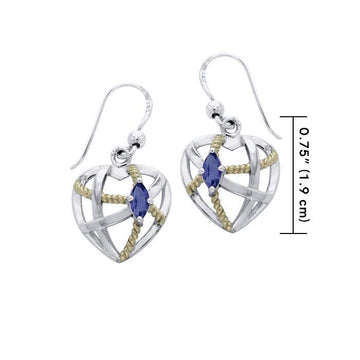 Contemporary with Rope Design Earrings MER1256 - Jewelry